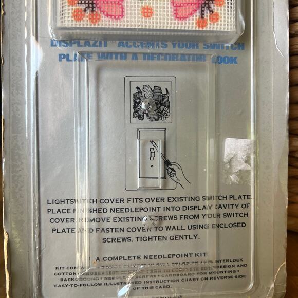 Switch plate cover needlepoint kit - Picture 3 of 4
